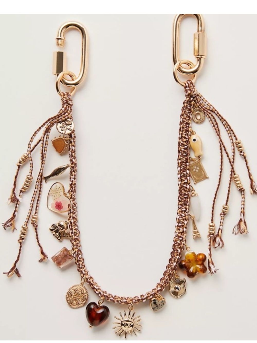 NWT FREE PEOPLE Friendship Swag Charm in Tigers Eye